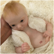 Realborn asher awake reborn doll with belly plate