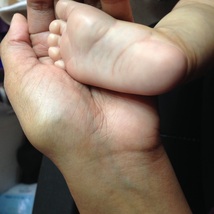 Bi-racial reborn doll reborn foot genesis heat set paint