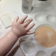 Bi-racial reborn doll chanel by donn rubert painting hand