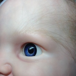 Reborn Baby Doll rooted eyebrows